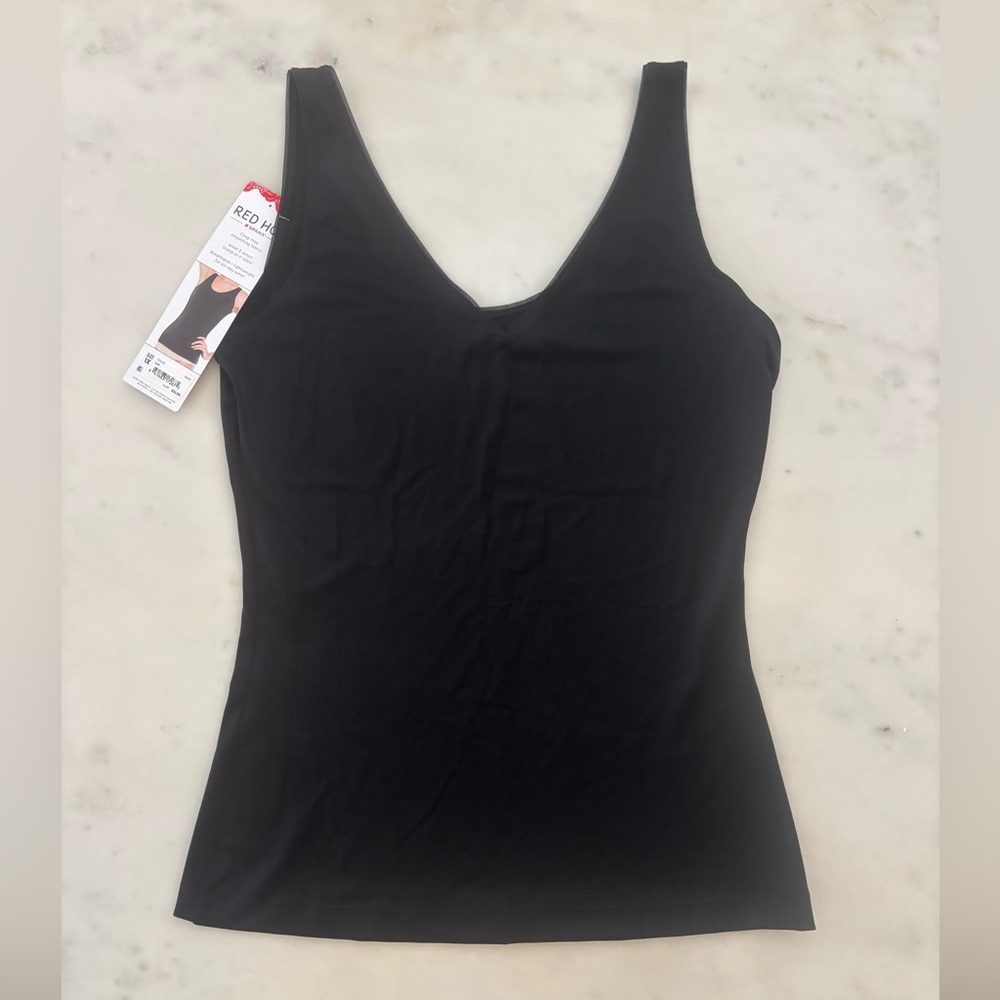 Spanx red hot 2 Way Form Shape Wear Tank Cami Black Size 1X